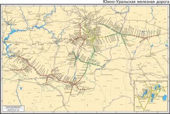 Карта железных дорог челябинской области