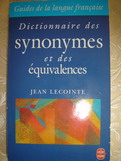 Lecointe, Jean: Dictionnaire des synonymes et des equivalences