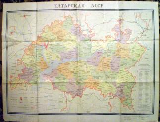 Карта татарской асср 1935