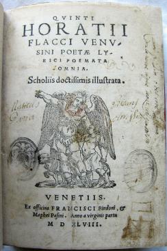 Horatius, Quintus Flaccus: Quinti Horatii Flacci venusini poetae lyrici poemata somnia