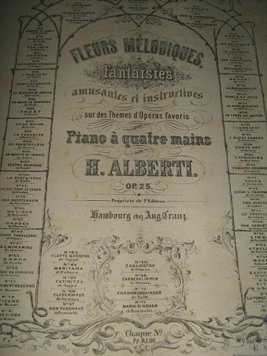 Alberti, H.: Fleurs melodiques Petite fantaisie sur des motifs de l'opera "Preciosa" de Weber 