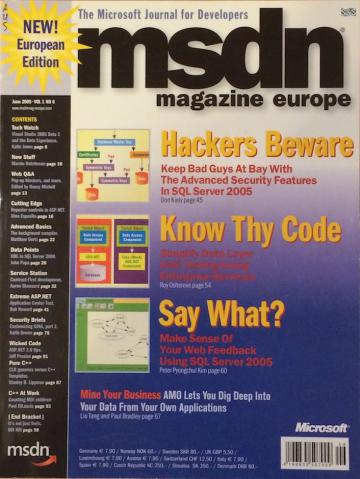  "MSDN magazine europe"