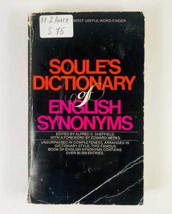 Dictionary of synonyms